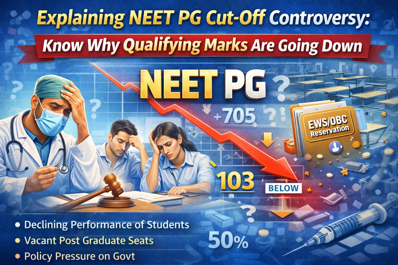 Explaining NEET PG Cut-Off Controversy: Know Why Qualifying Marks Are Going Down